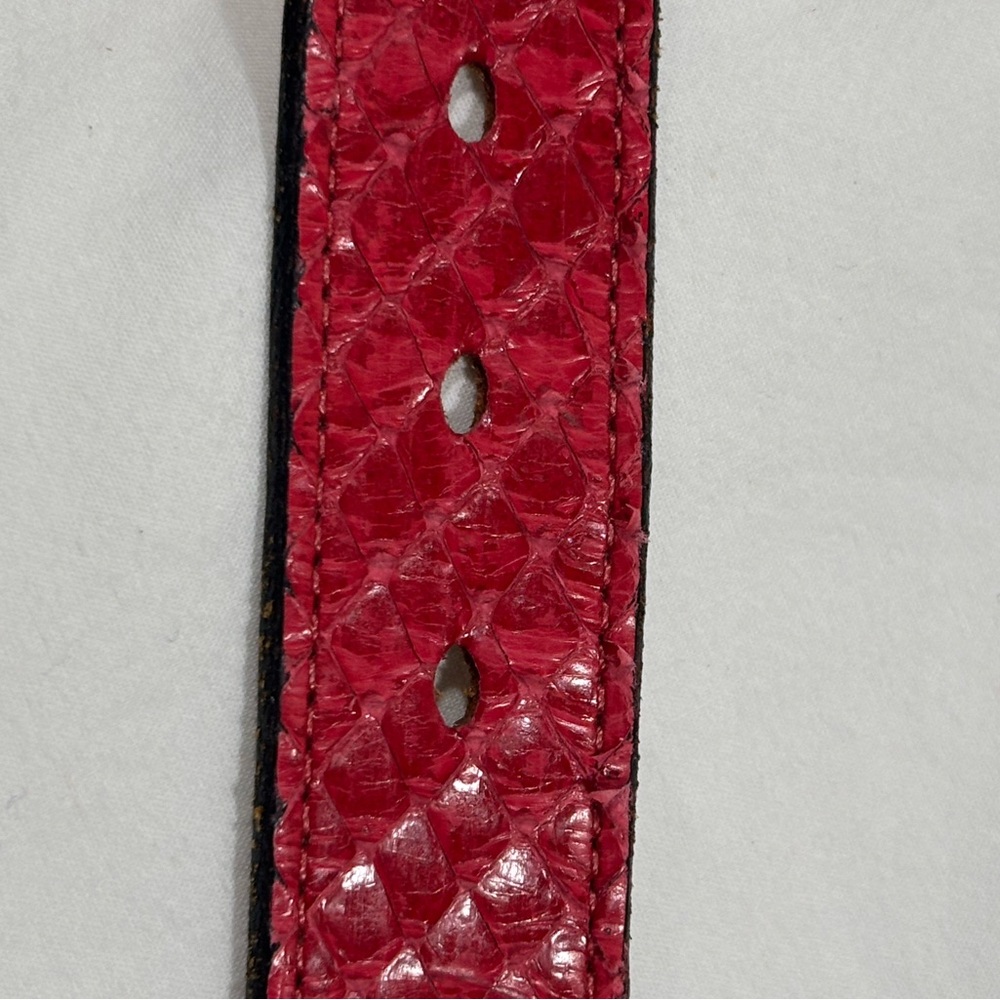 Justin Boots Genuine Snake Leather Belt size 28 - Picture 6 of 6